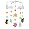 Cute Bees Flowers Raindrops Handmade Baby Musical Crib Mobile Hanging Toy Gift Boys Girls Nursery Room Decor