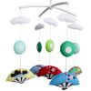 Handmade Folding Fan Baby Crib Mobile Nursery Room Decor Musical Mobile Crib Toy for Girls Boys