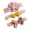 3 Pcs Baby Hair Bands Yellow Bowknot Cute Princess Headdress Girls Pink Flower Hair Accessories