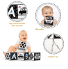 Black And White Baby Soft Book, High Contrast Baby Sensory Toys