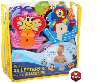 Non Toxic Foam Bath Toys for Boys Girls Wet and Stick Bathtub Alphabet with Toy Organizer Educational Floating Toys Early Learning Puzzles Fun Letters