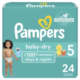 Pampers Baby-Dry Diapers Size 5, 24 Count