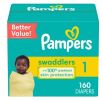 Pampers Swaddlers Diapers Size 1, 160 Count