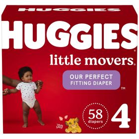 Huggies Little Movers Baby Diapers Size 4;  58 Count