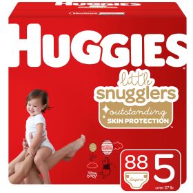 Huggies Little Snugglers Baby Diapers Size 5;  Count 88