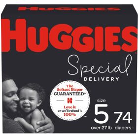 Huggies Special Delivery Hypoallergenic Baby Diapers Size 5;  74 Count