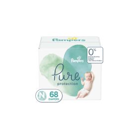 Pampers Pure Protection Natural Newborn Diapers, Size Newborn, 68 Count