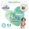 Pampers Pure Protection Natural Diapers Size 5, 84 Count