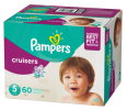 Pampers Cruisers Diapers Size 5, 60 Count