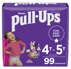 Pull-Ups Girls' Potty Training Underwear Size 6;  4T-5T;  99 Ct