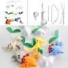 Baby Crib Bell Handmade Musical Mobile Baby Shower Gift Colorful Dinosaur Nursery Decor