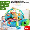 3 in 1 Baby Activity Play Mat Gym Game with Ball Pit Play Crawling Mat Baby Playing Mat Toys Unisex Kids Activity Carpet Infant