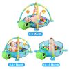 3 in 1 Baby Activity Play Mat Gym Game with Ball Pit Play Crawling Mat Baby Playing Mat Toys Unisex Kids Activity Carpet Infant