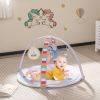 Baby Play Gym Mat 7-in-1 Tummy Time Activity Mat with 5 Detachable Toys