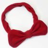 Baby Girl Bow Hairband Newborn Red Cotton Headband Hair Accessories