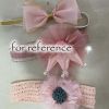 3 Pcs Pink Baby Girl Cute Hair Bands Bowknot Headbands Flower Crown Hair Accessory