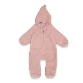 Infant Baby Unisex Winter Solid Long Jumpsuit (Color: pink, Size/Age: 90 (12-24M))