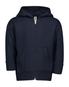 Infant Zip Fleece Hoodie - HEATHER - 6MOS (Color: NAVY, size: 12MOS)