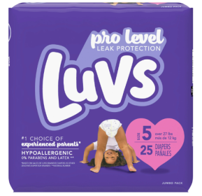 Luvs Pro Level Leak Protection Diapers, Size 5, 25 Count (Brand: Luvs)